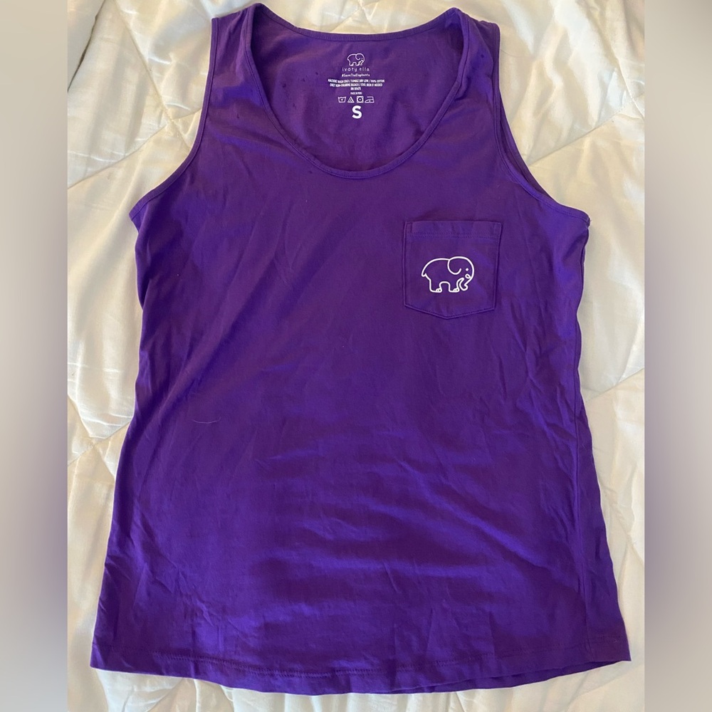 Purple Tank Top with Elephant Logo